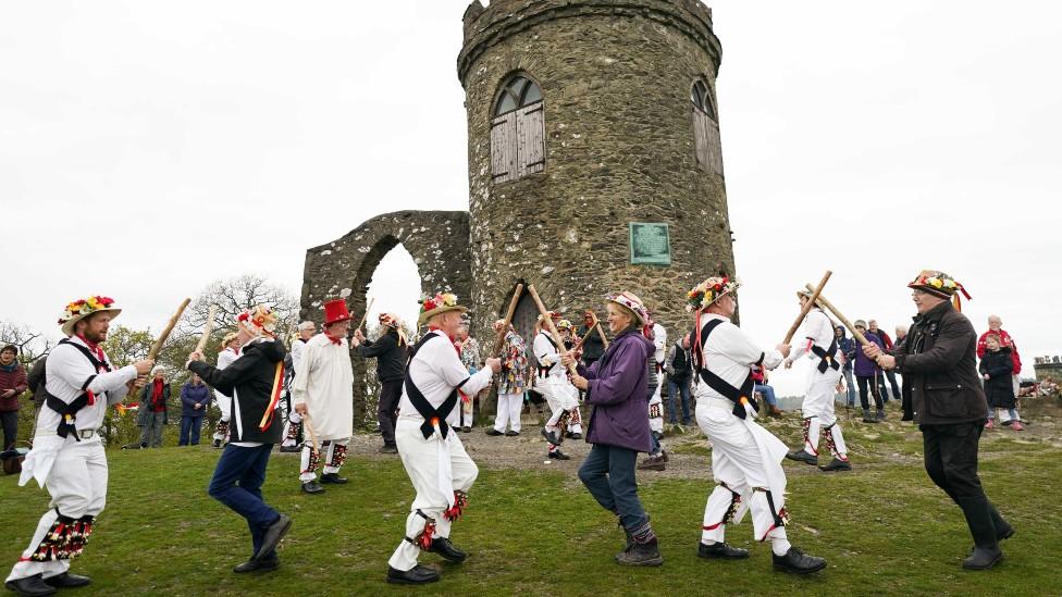 Morris dancing at Bradgate Park, Leicestershire