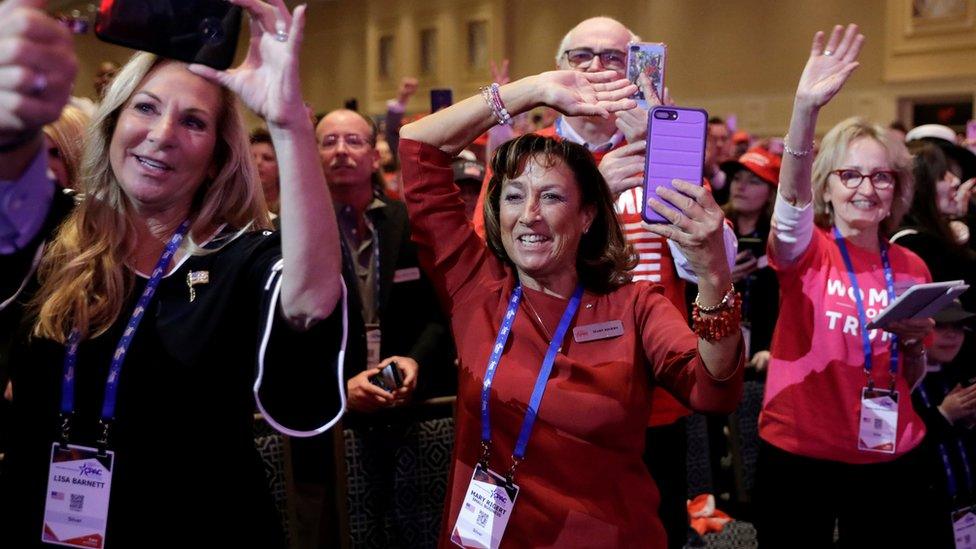 Supporters of President Trump at the Conservative Political Action Conference