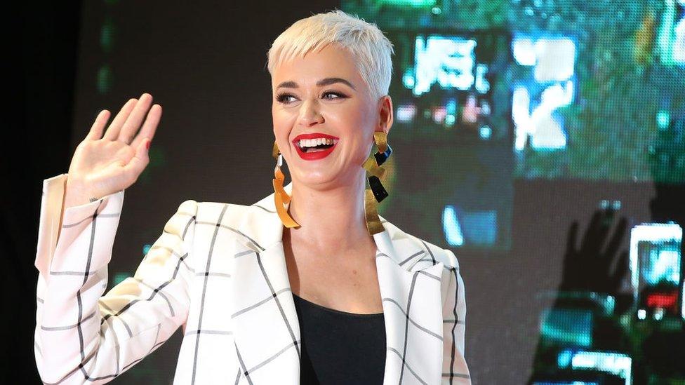 Katy Perry greets fans during an appearance at Westfield Carousel on July 25, 2018 in Perth, Australia