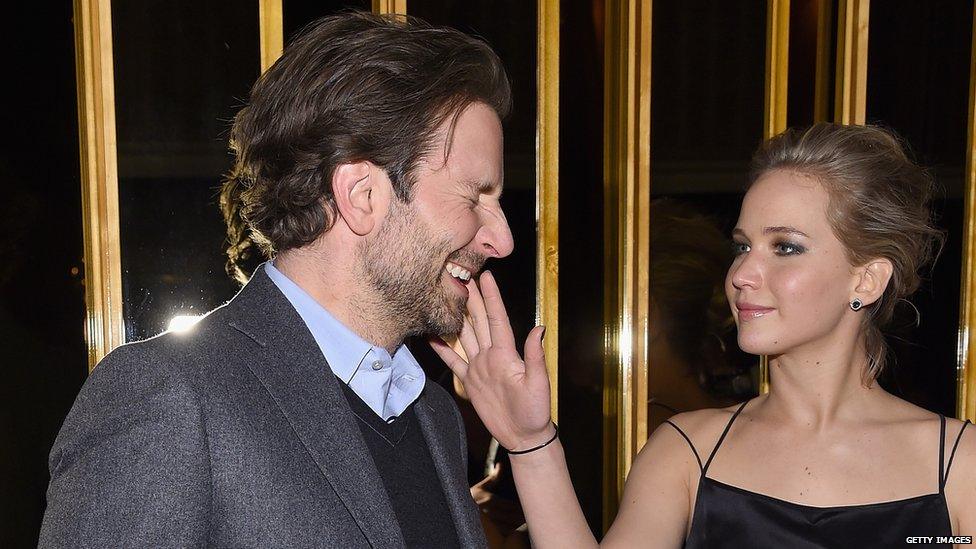 Jennifer Lawrence and Bradley Cooper