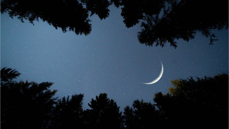 Crescent moon.