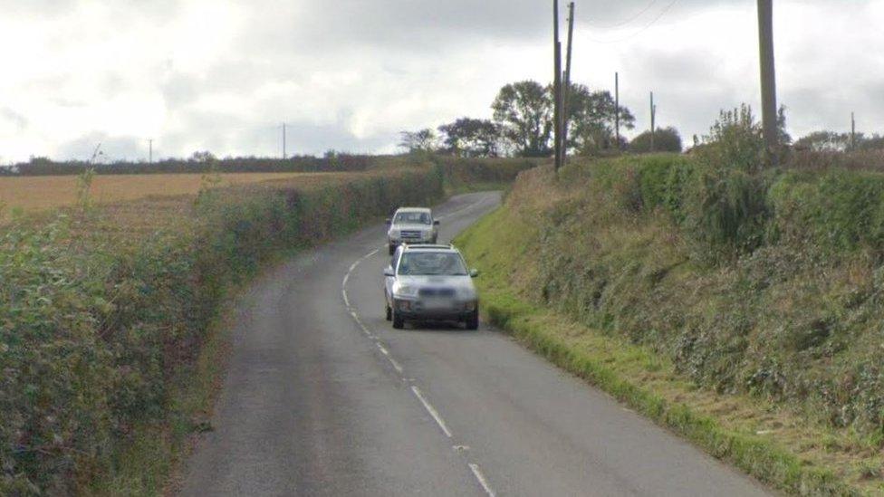 B3327 between Watergate Bridge and Stibb Cross