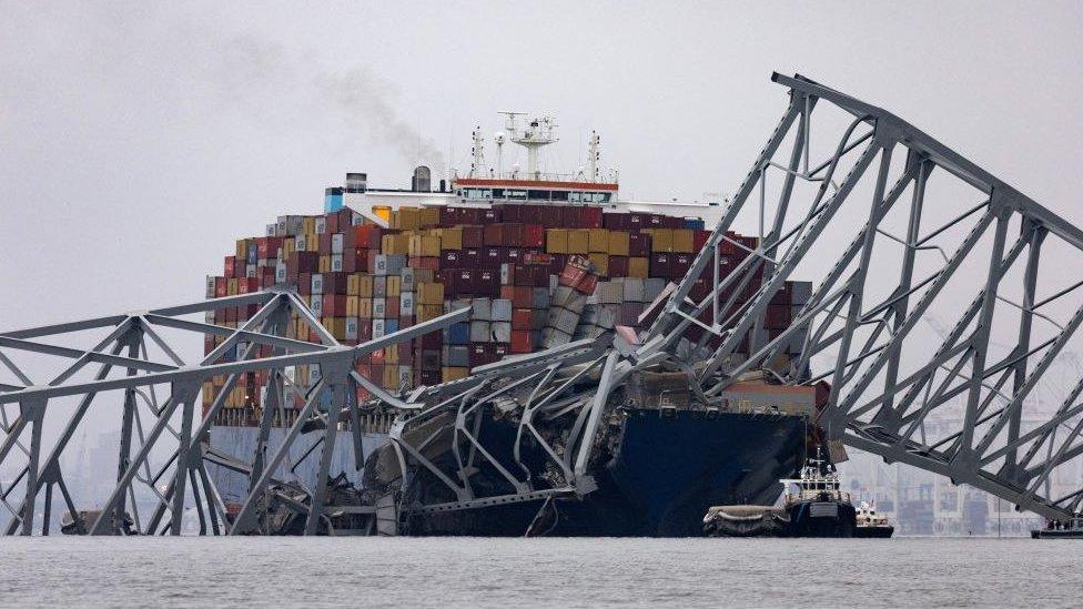 Workers continue to investigate and search for victims after the cargo ship Dali collided with the Francis Scott Key Bridge causing it to collapse.