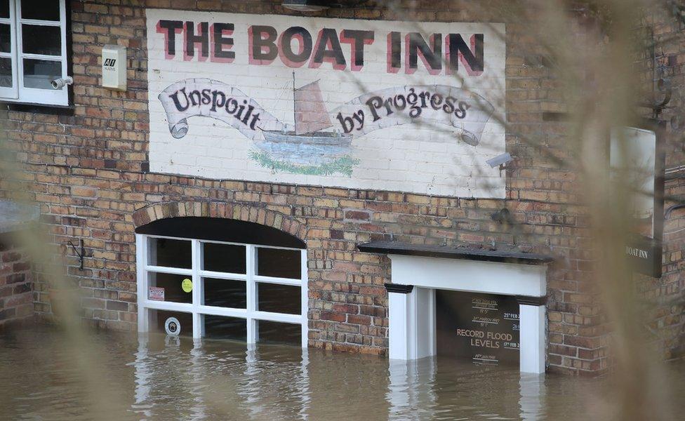 Flooded house