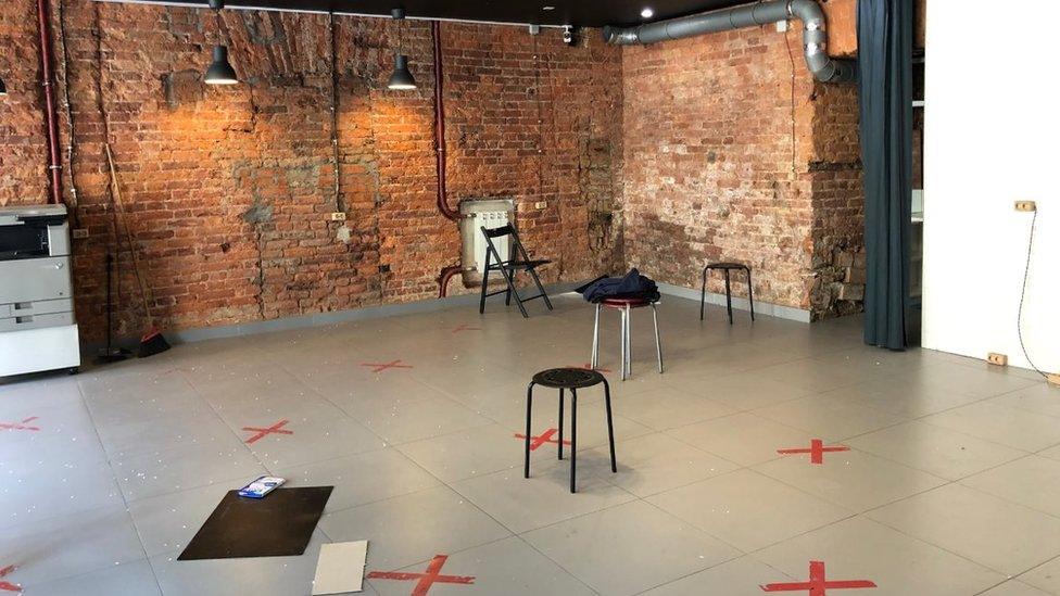 The Navalny team's office in St Petersburg is now all but empty