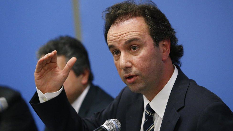 Syrian National Coalition president Khaled Khoja speaks at the UN in New York (30 September 2015)