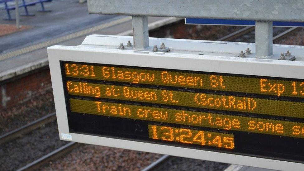 Train shortage sign