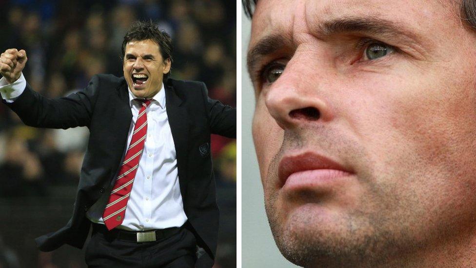 Chris Coleman (l) and Gary Speed