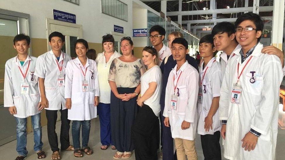 Sue Smith and Cambodian doctors