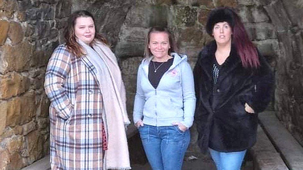 Rachel Douglas, Amy Dolan and Laura Keen in Beadnell