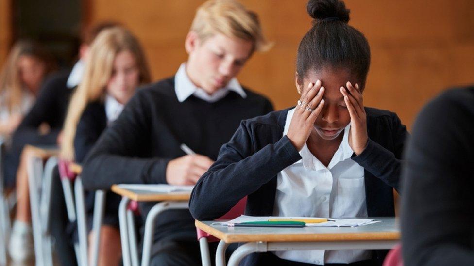 Pupils sitting exams