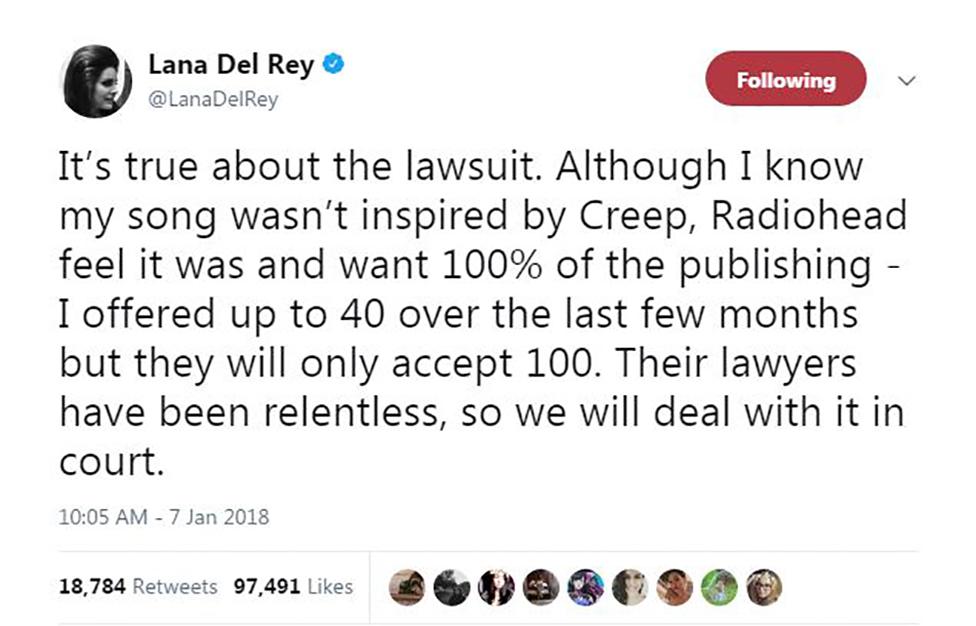 Lana Del Rey Twitter