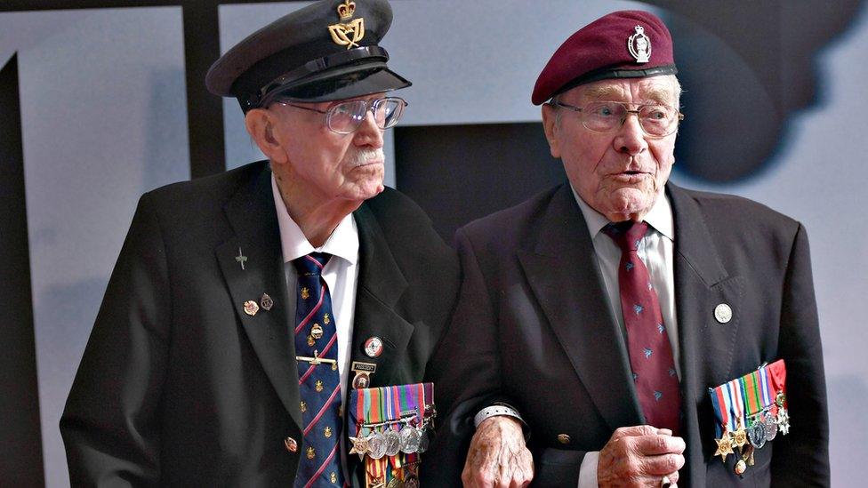 Men who fought at Dunkirk at premiere