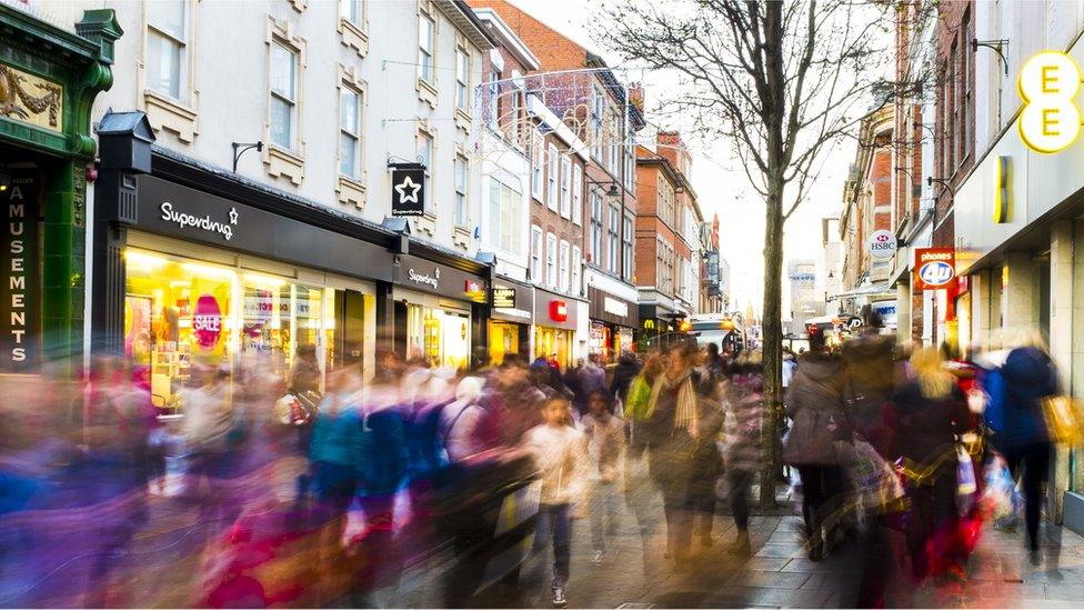 shoppers in High Street