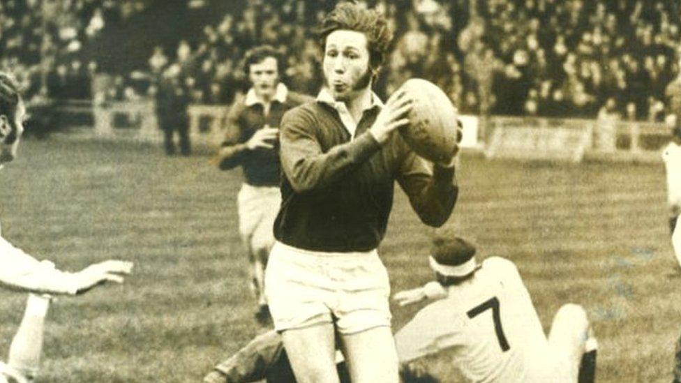 JPR Williams in action for Wales against England, circa 1969