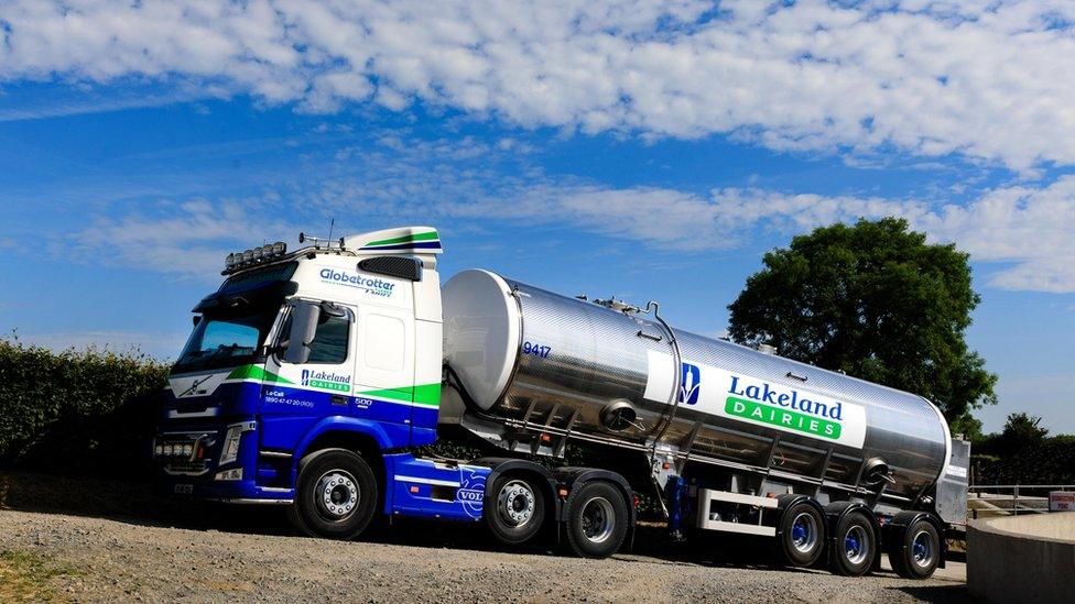 Lakeland Dairies lorry