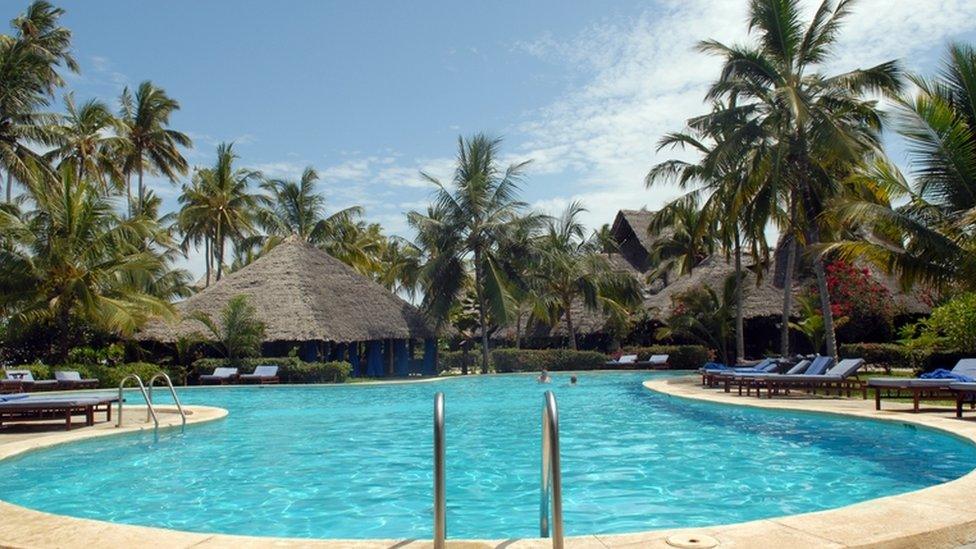 Hotel pool in Stone Town, Zanzibar, Tanzania