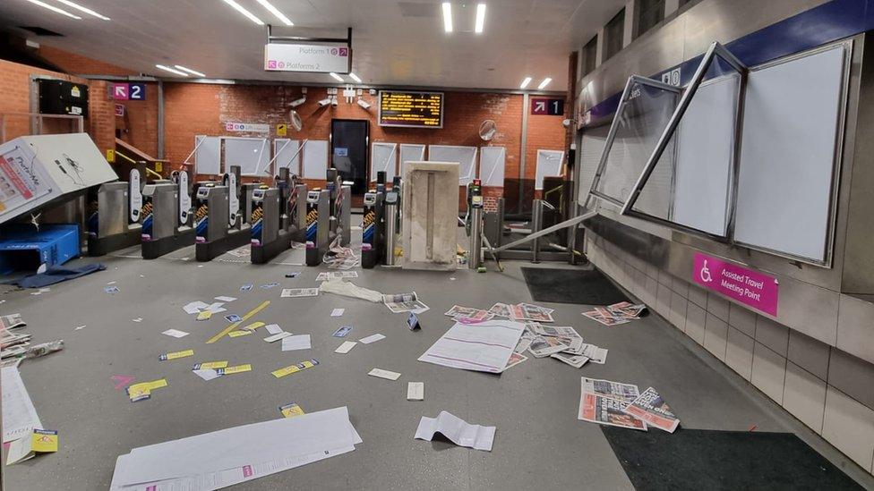 Basildon station vandalised