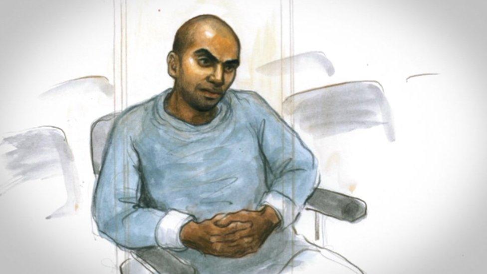 Anmol Chana, court sketch