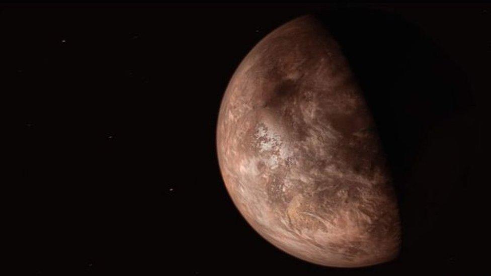 Artist impression of the planet Barnard's Star b, which is thought to be quite cold.