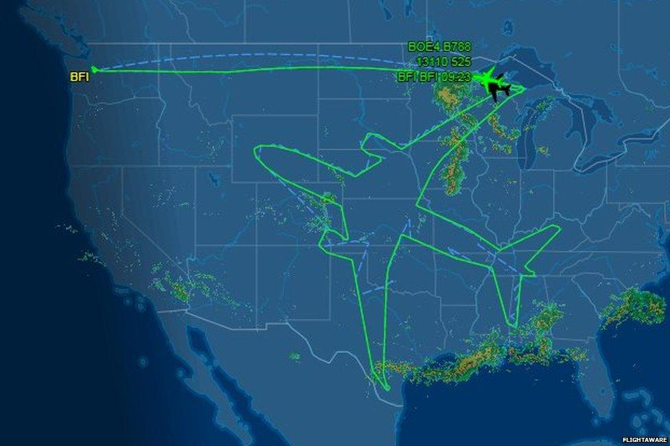 Another map of the flight