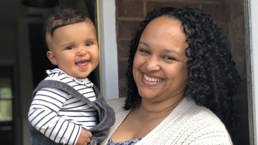 Kerry-Anne Cornell with her child