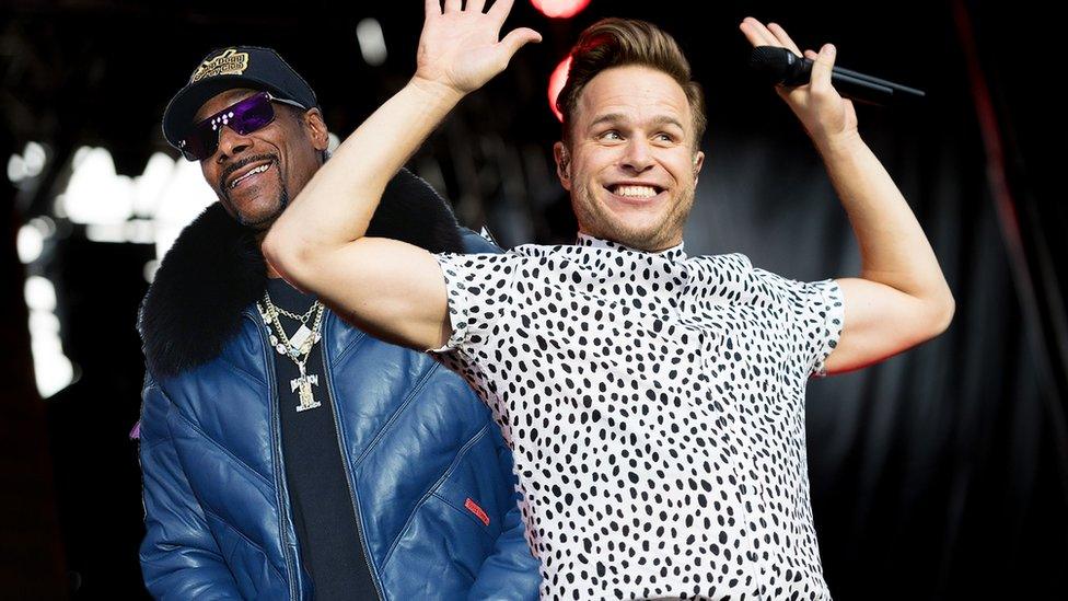 Snoop Dogg and Ollie Murs.