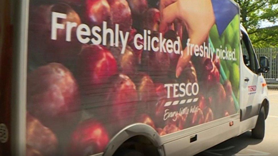 Tesco delivery van