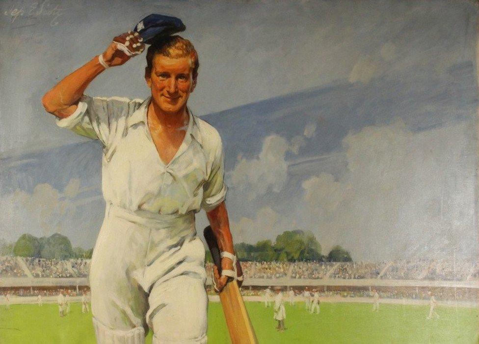 Cricketer in Imperial Tobacco advert