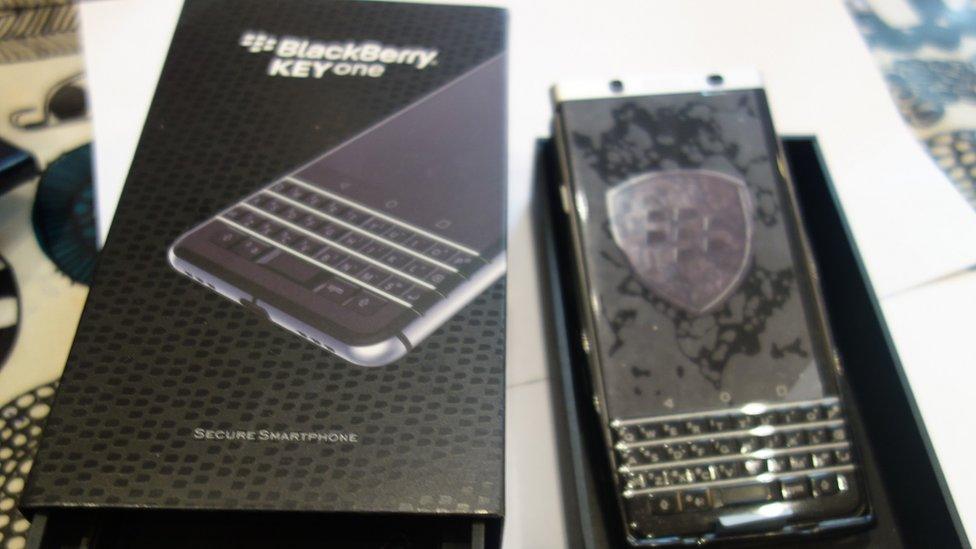 A photo of a BlackBerry KeyOne