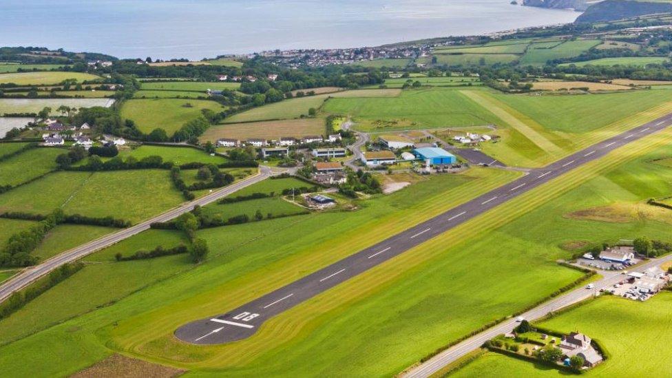 West Wales Airport aerial photo