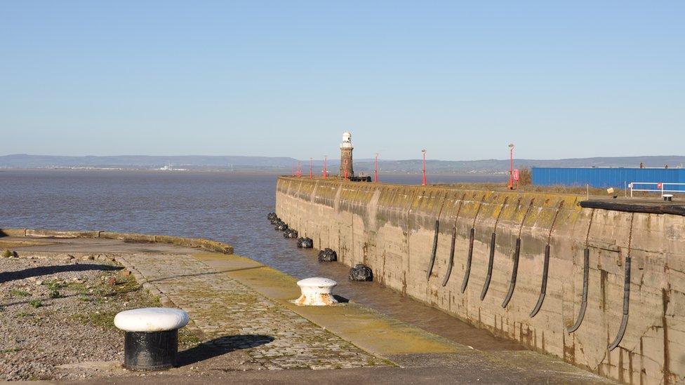 Dockside view of Severn Estuary