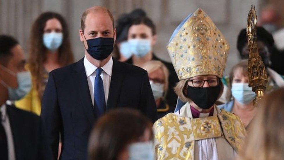 The Duke of Cambridge in St Paul's Cathedral