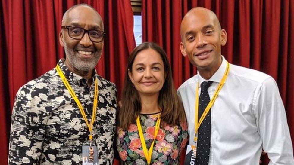 (L-R) Leroy Logan, Siobhan Benita and Chuka Umunna