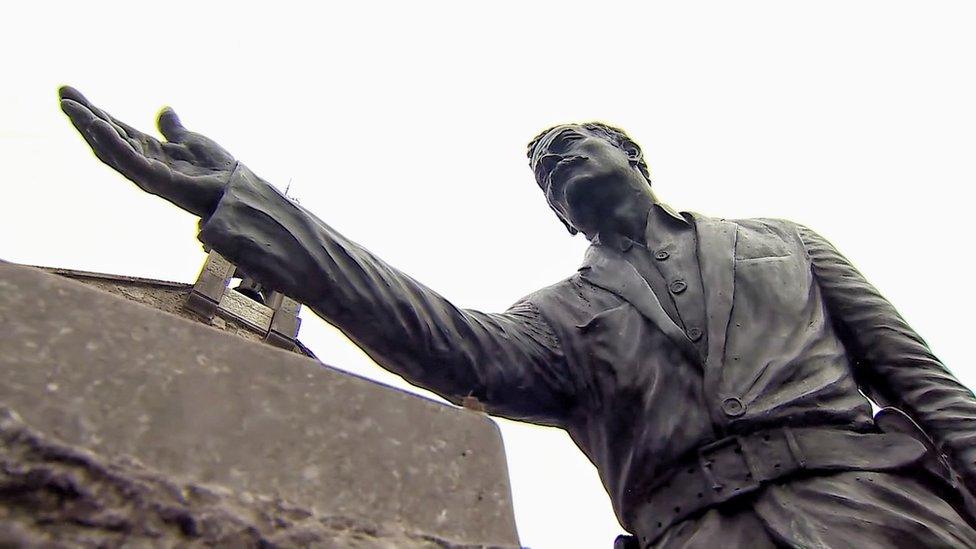 HM Stanley statue in Denbigh