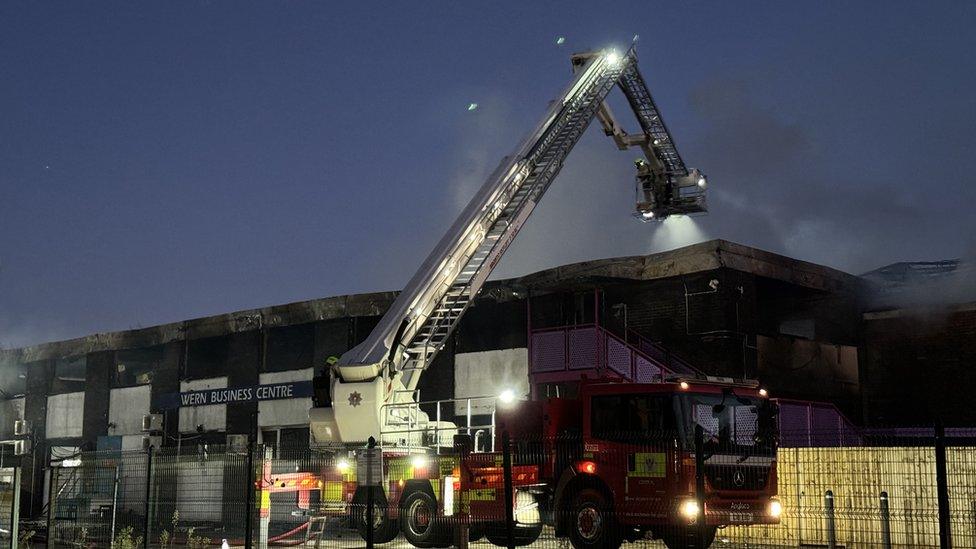 Fire at Wern Industrial Estate