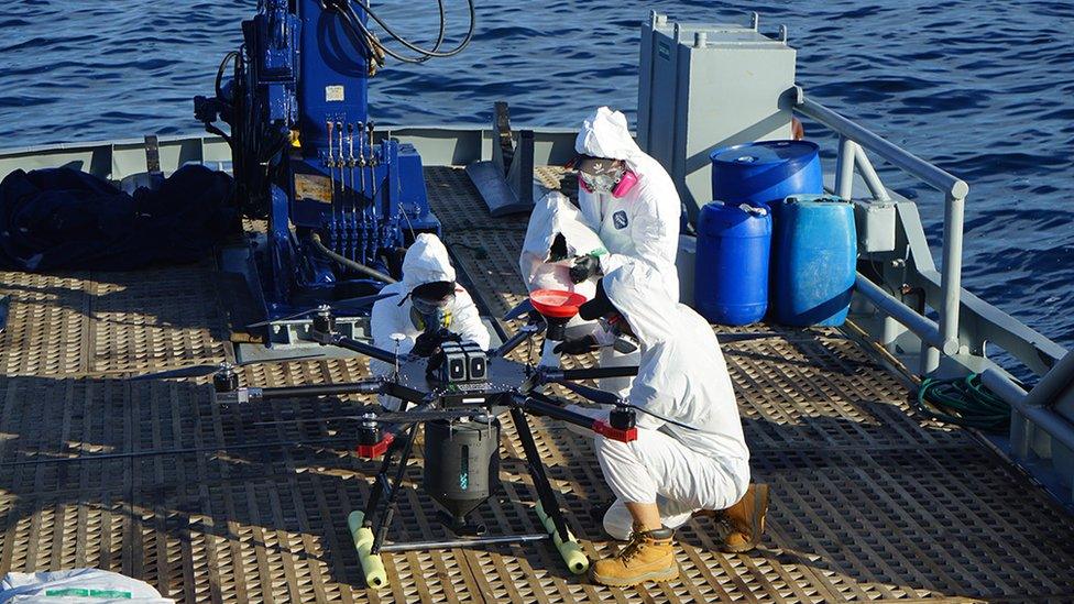 Drone on ship