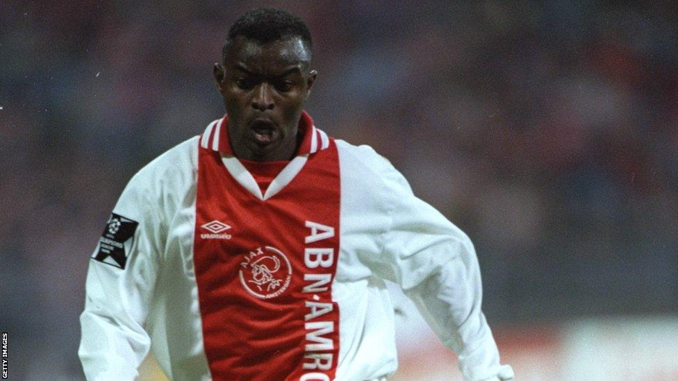 Finidi George in action for Dutch club Ajax