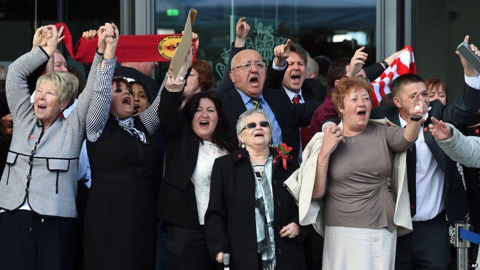 Hillsborough families cheer inquest result