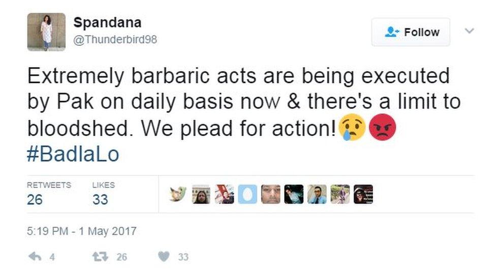 Extremely barbaric acts are being executed by Pak on daily basis now & there's a limit to bloodshed. We plead for action!😢😡 #BadlaLo