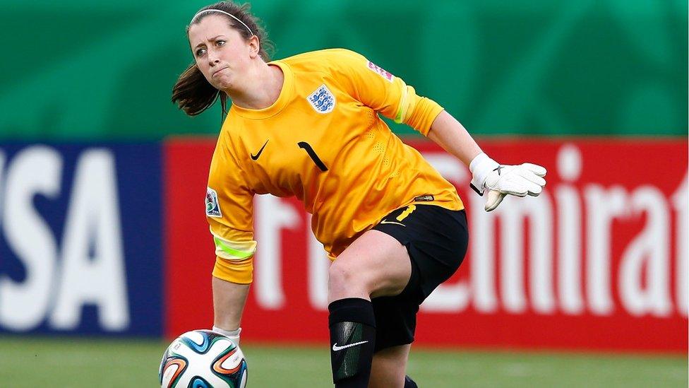 Durack of England in action against Nigeria during the FIFA U-20 Women's World Cup Canada 2014