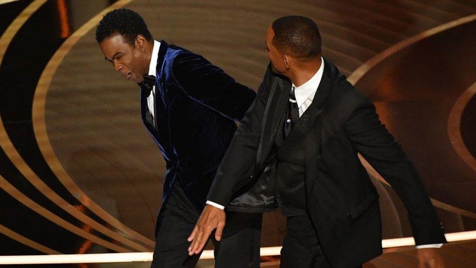 Will Smith slapping Chris Rock