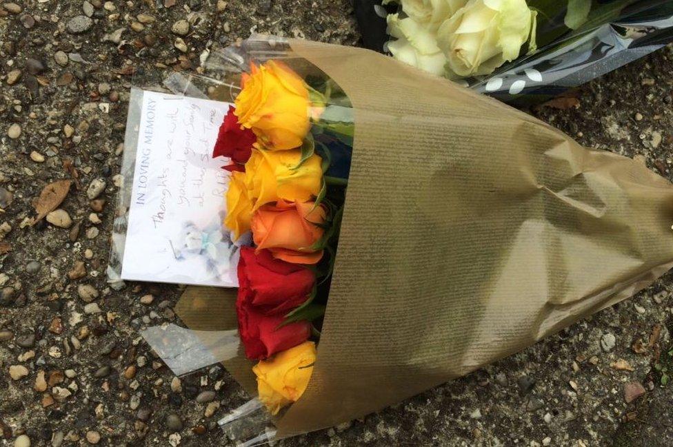 Flowers outside scene of dog attack