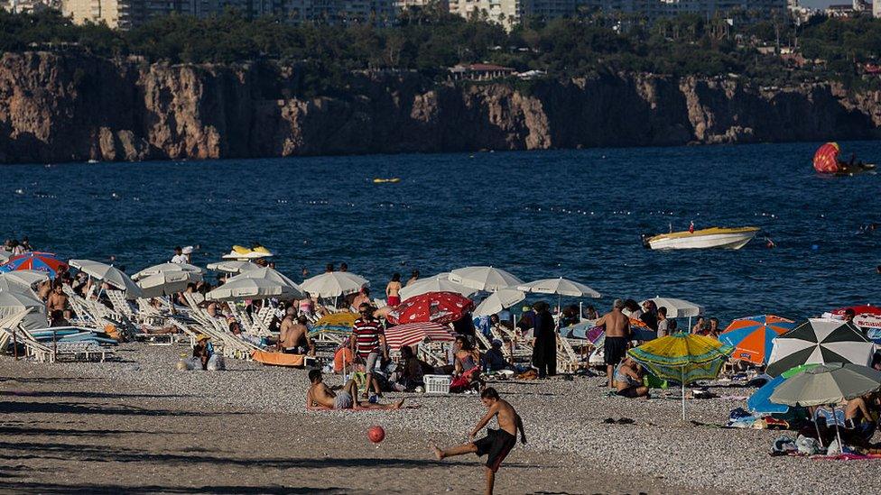 Beach in Antalya, Turkey