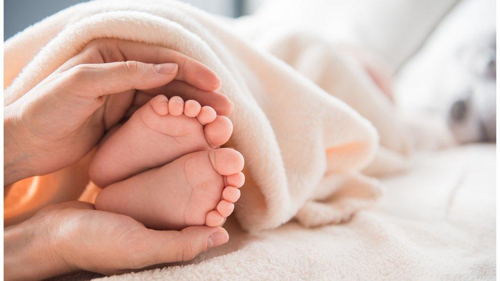 File photo of a baby's feet