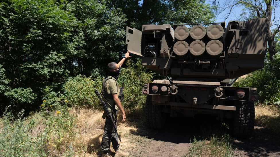 A Ukrainian soldier