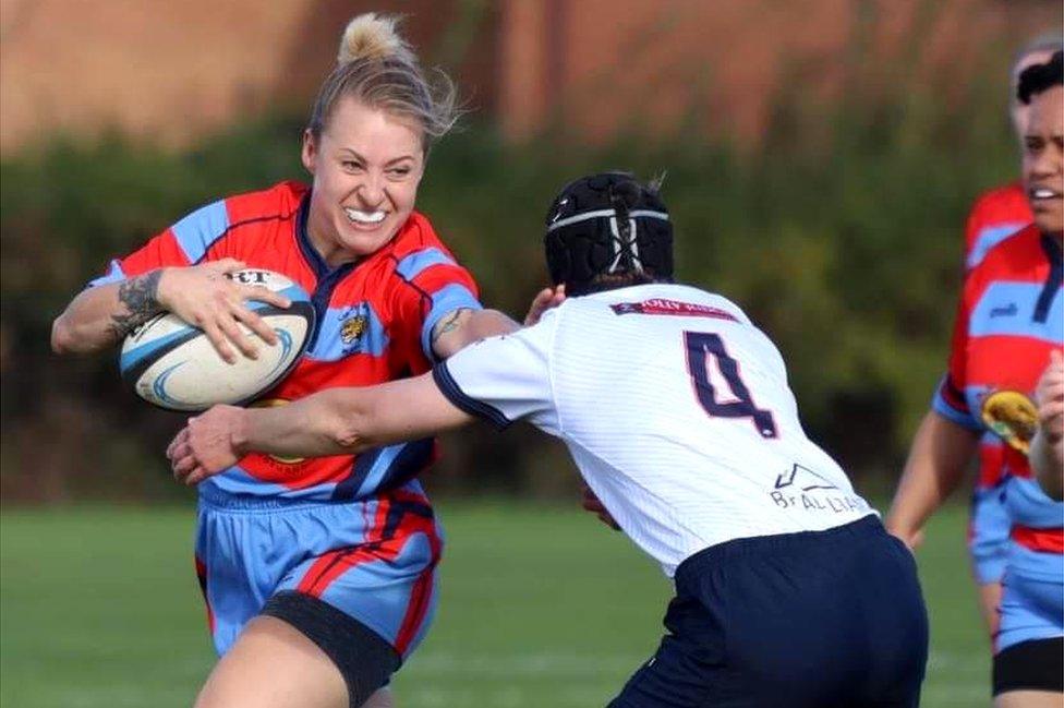 Liberton women in action on the pitch