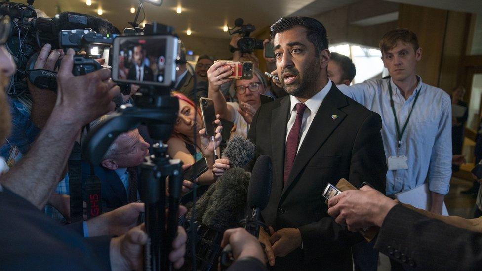 Humza Yousaf doorstep