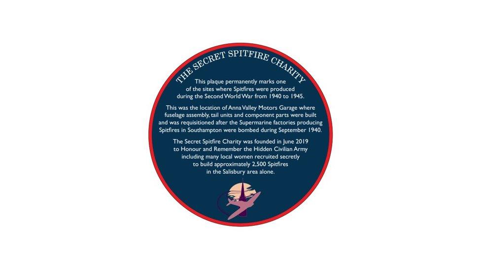 A Secret Spitfire memorial plaque