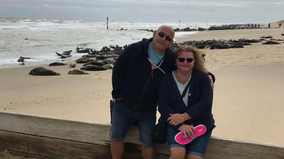 Jayne and Paul Banks at Horsey Gap, Norfolk